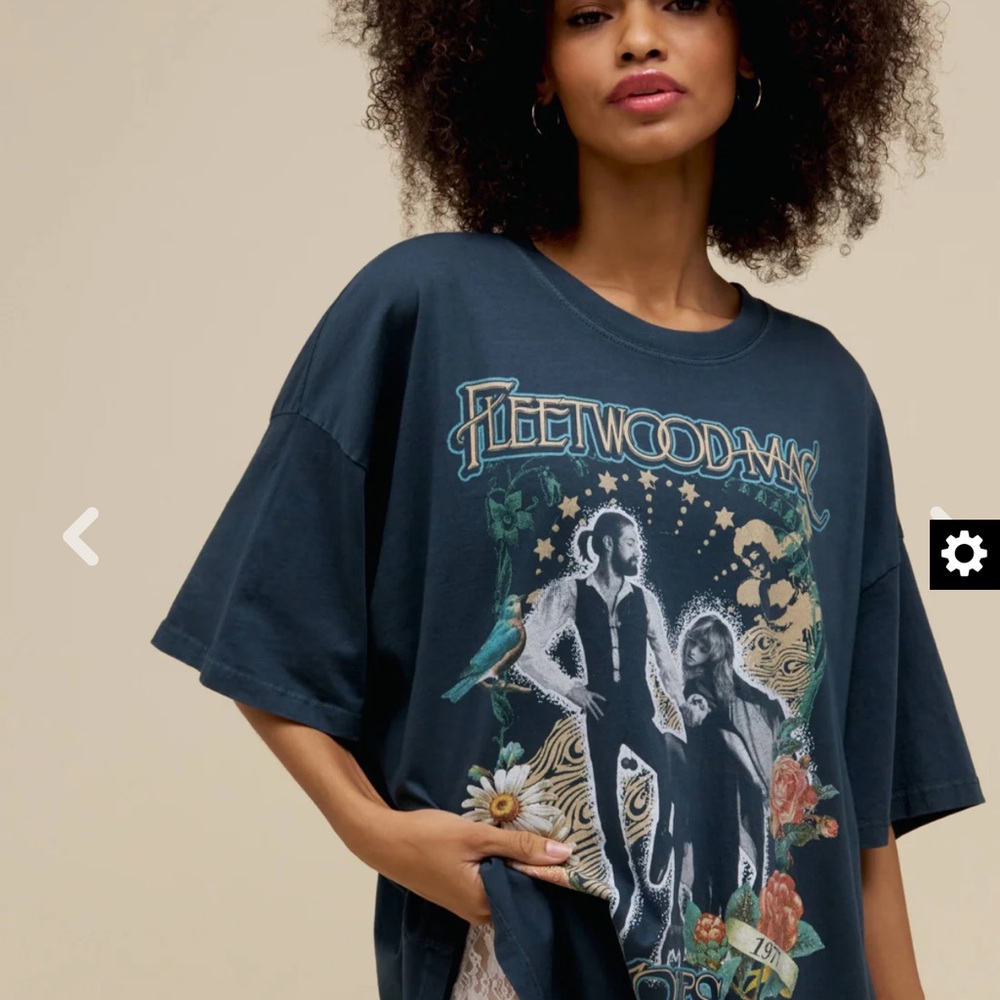 Free People Daydreamer Fleetwood Mac Rumours Tour 1977 Vitage Black - Picture 2 of 7